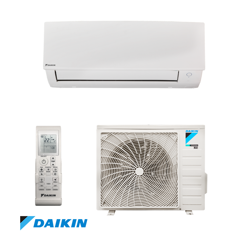 Daikin Sensira FTXC25E RXC25E indoor outdoor unit and remote