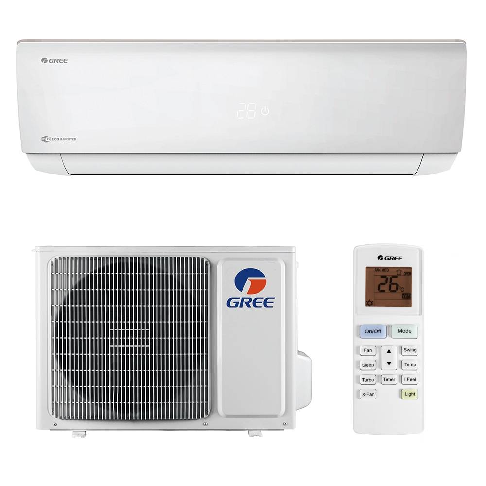 Gree Bora A4 Silver GWH24AAD-K6DNA4B indoor unit, outdoor unit and remote