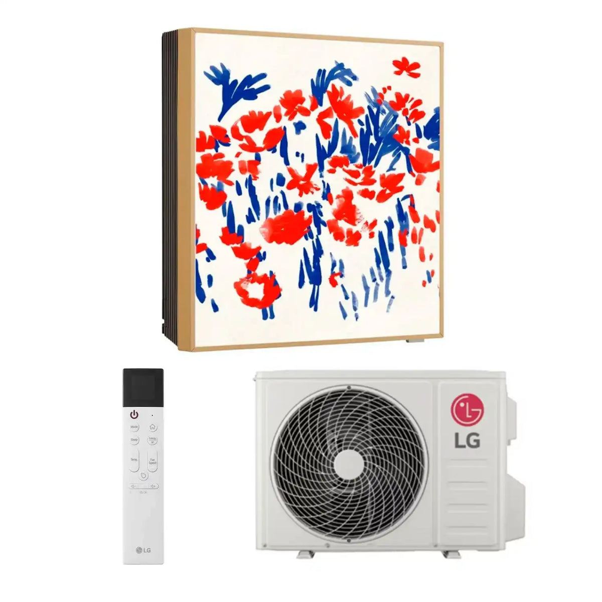 LG ARTCOOL Gallery Special A12GA1 indoor unit, outdoor unit and remote